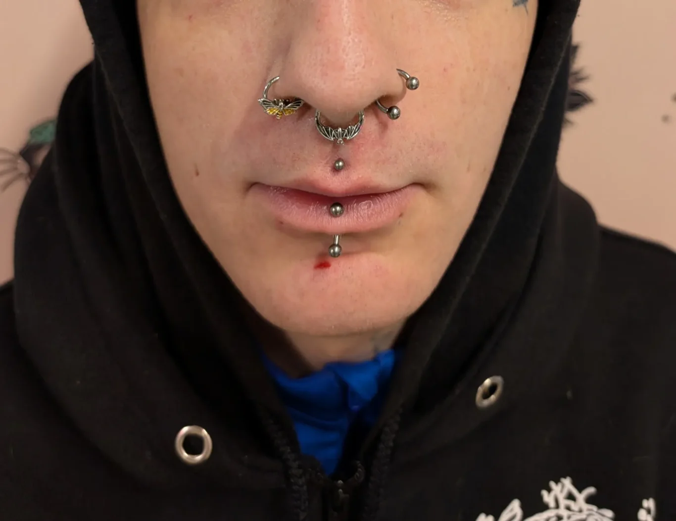 Vertical Labret Piercing