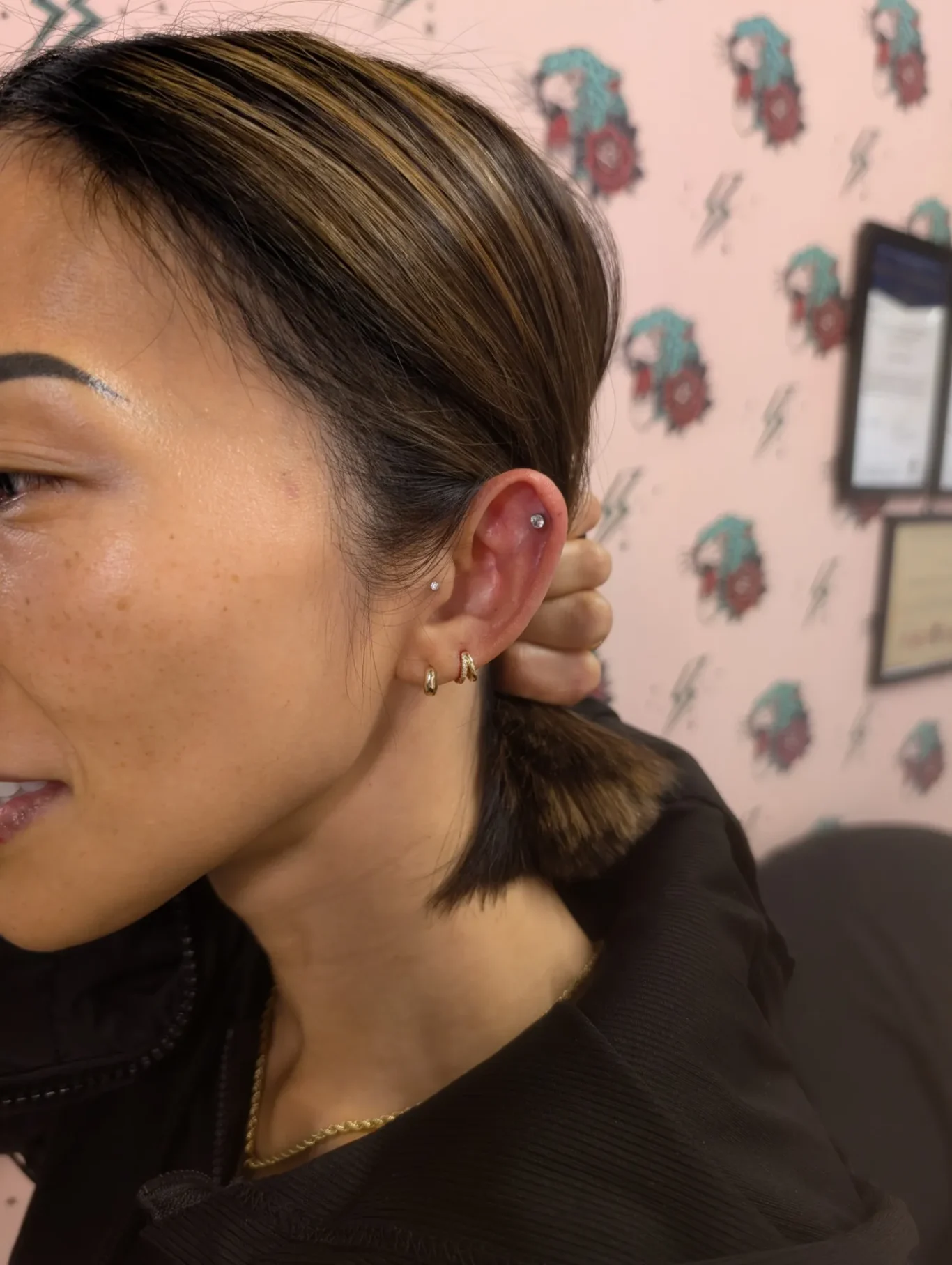 Helix/flat ear piercing