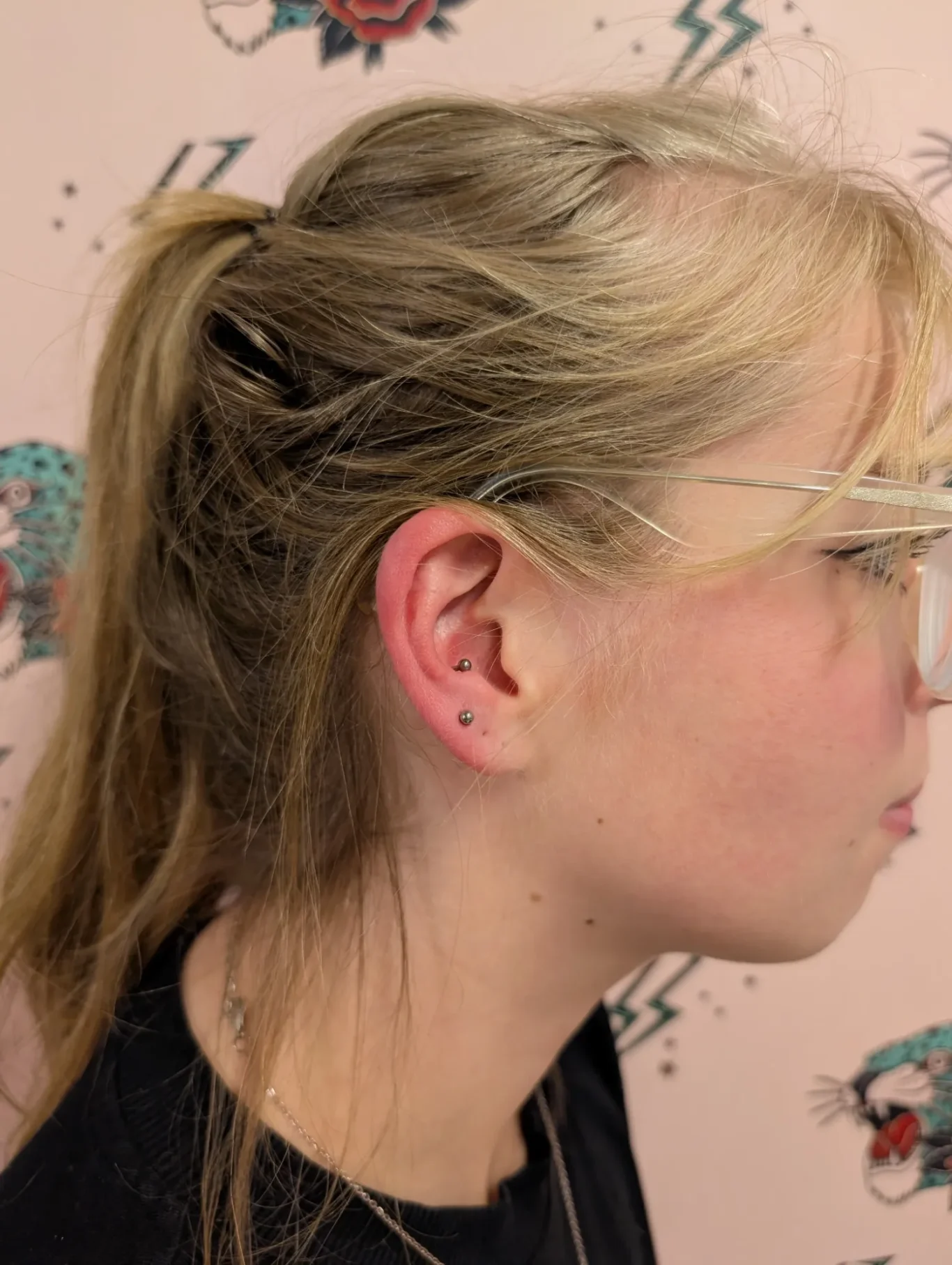 Third Ear Lobe Piercing & Conch Piercing