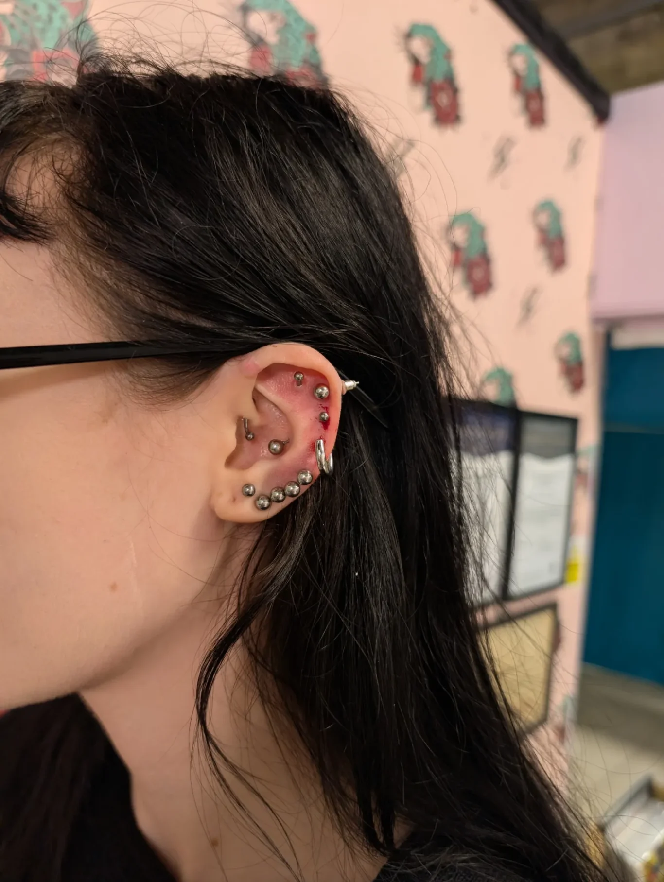 Helix/flat ear piercing