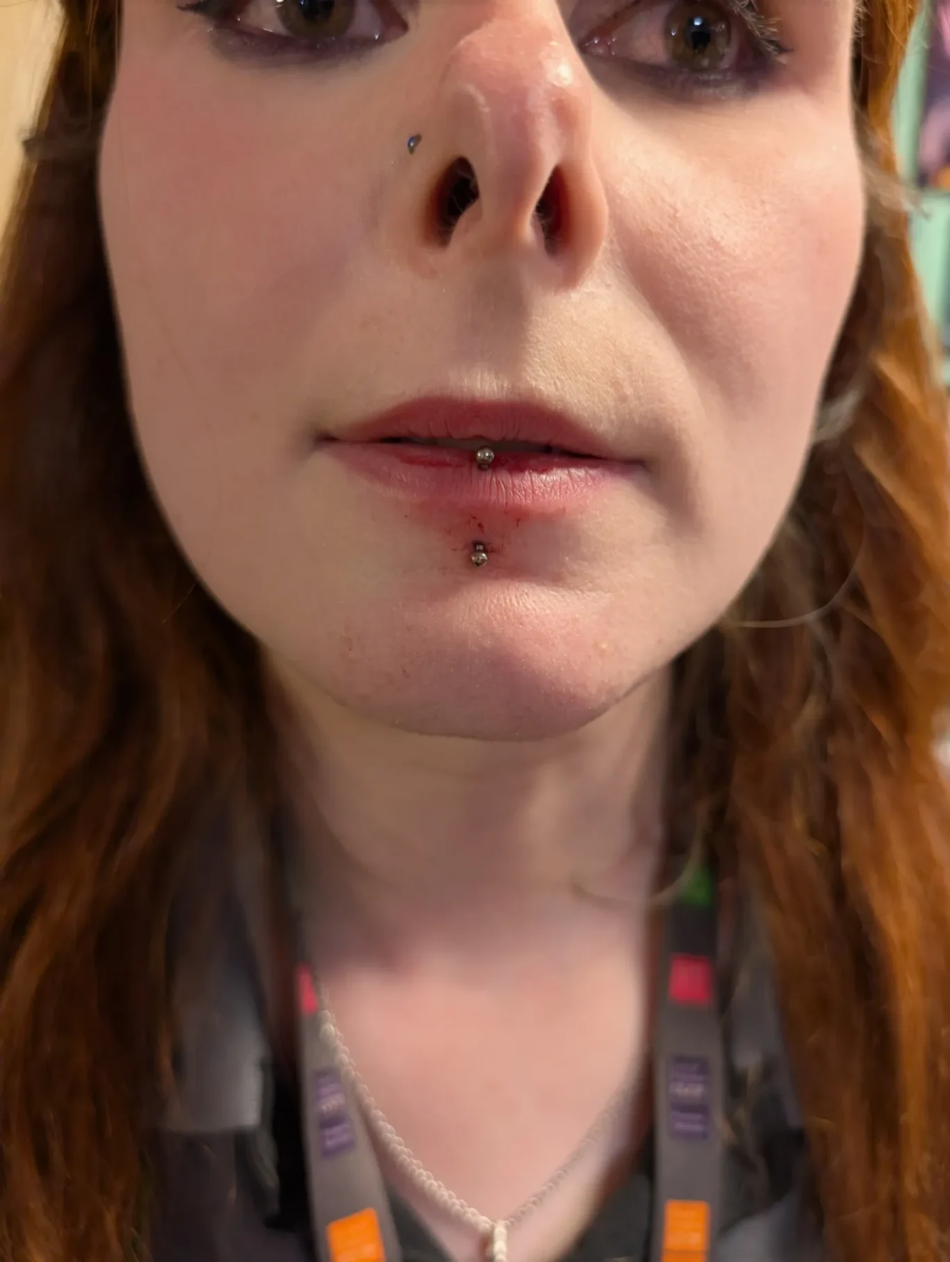 Vertical Labret Piercing