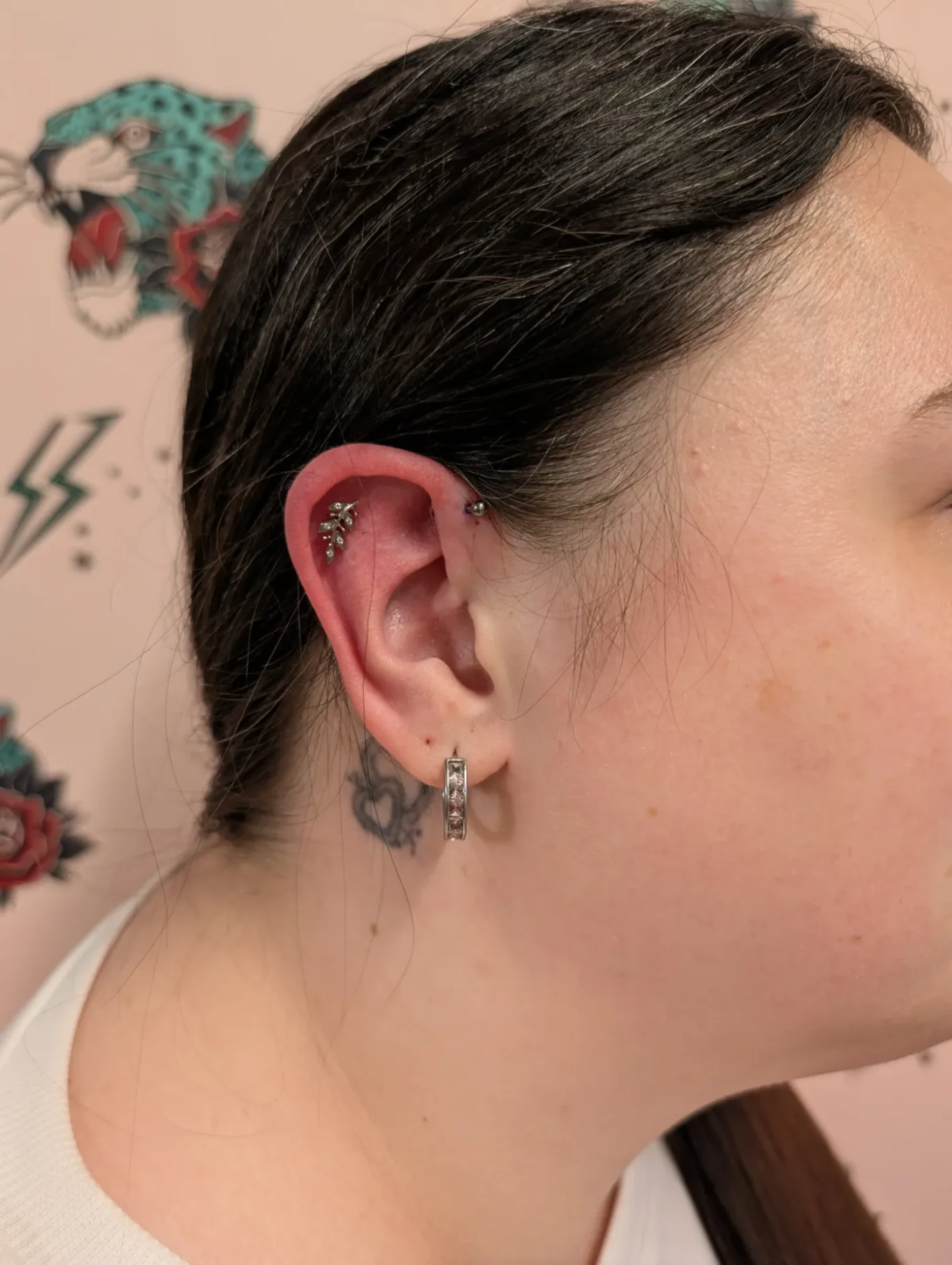 Flat Ear Piercing & Forward Helix Piercing