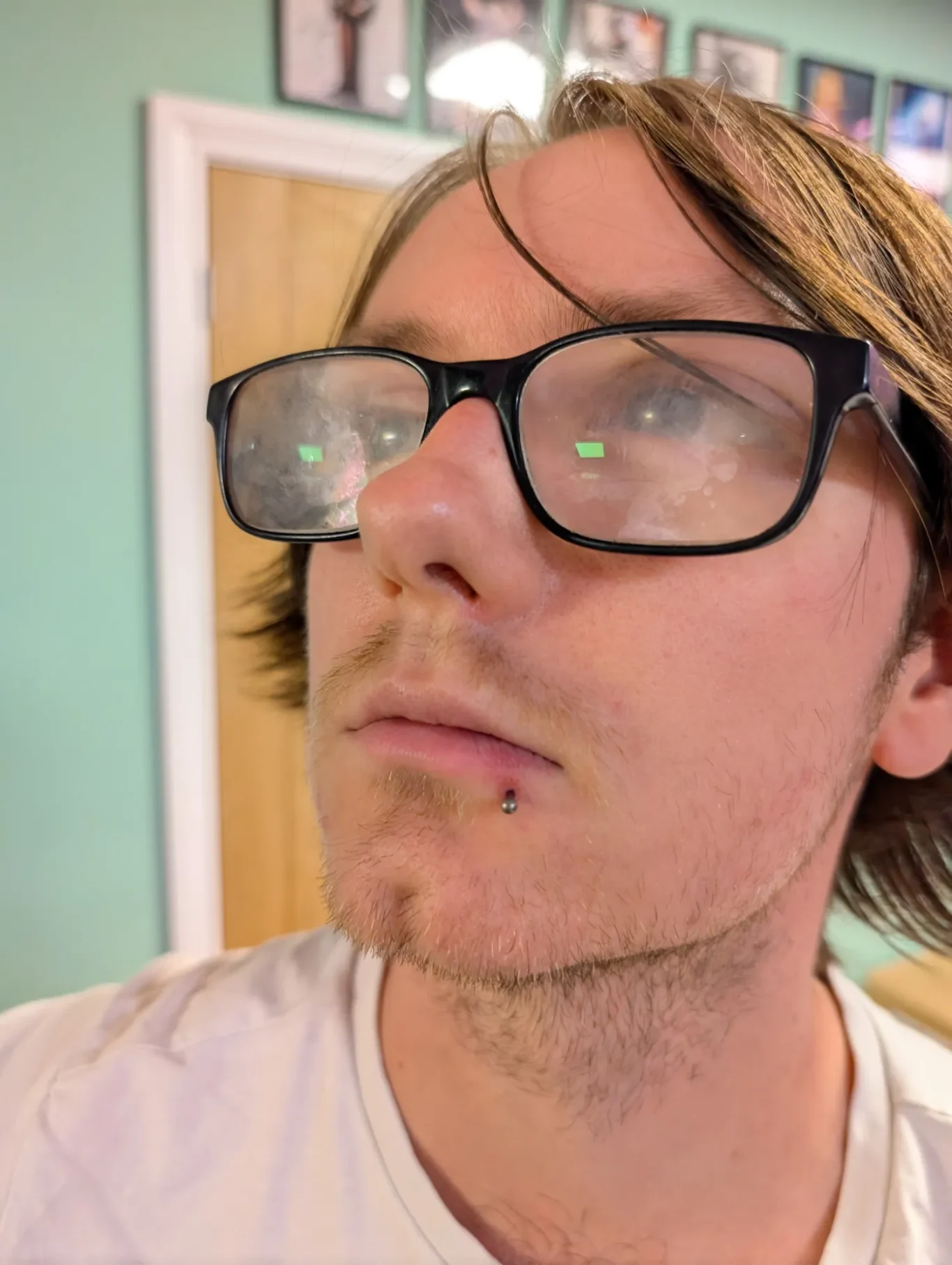 Side Labret Lip Piercing