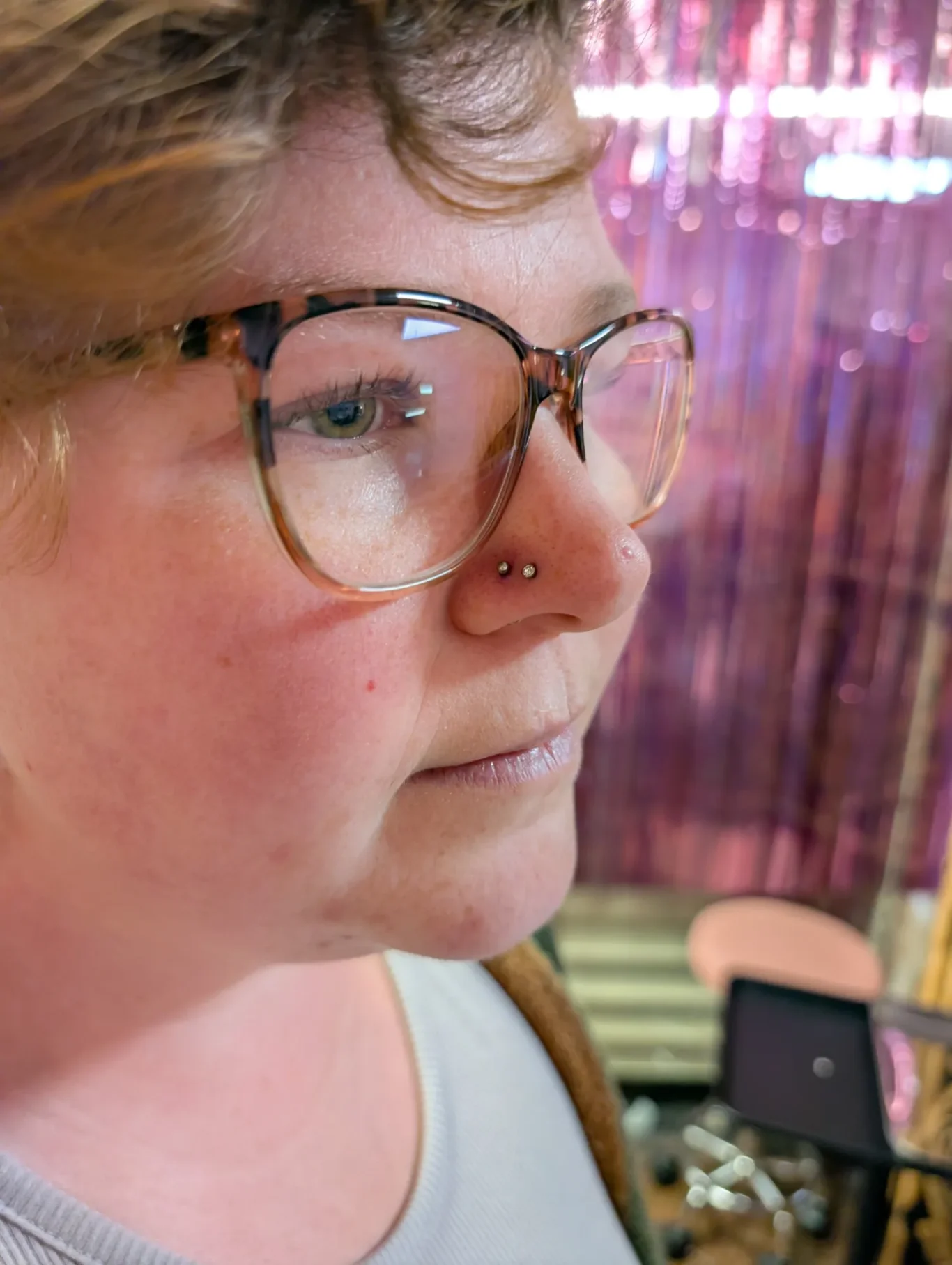 Second Nostril piercing / Double Nose piercing