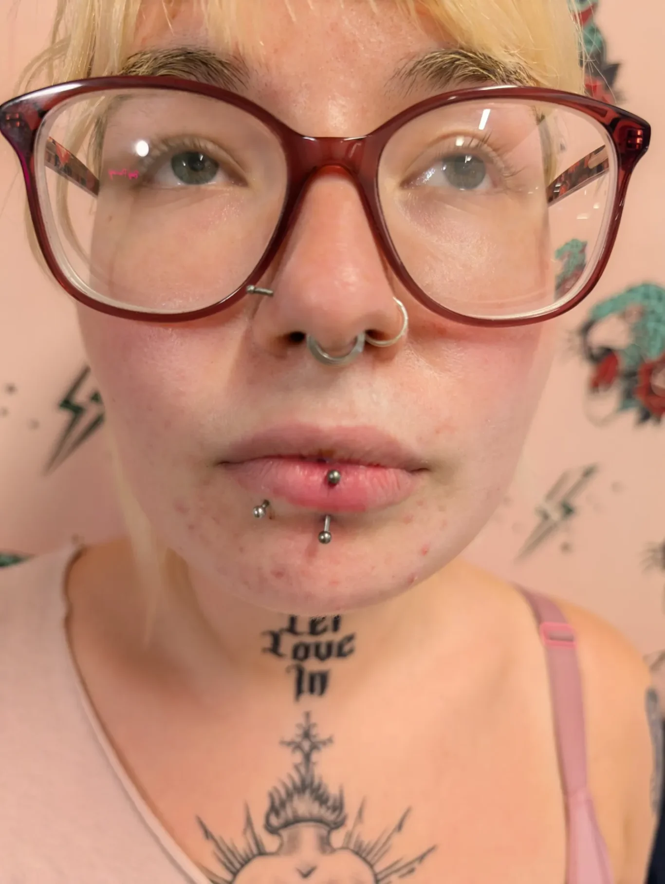 Vertical Labret Piercing