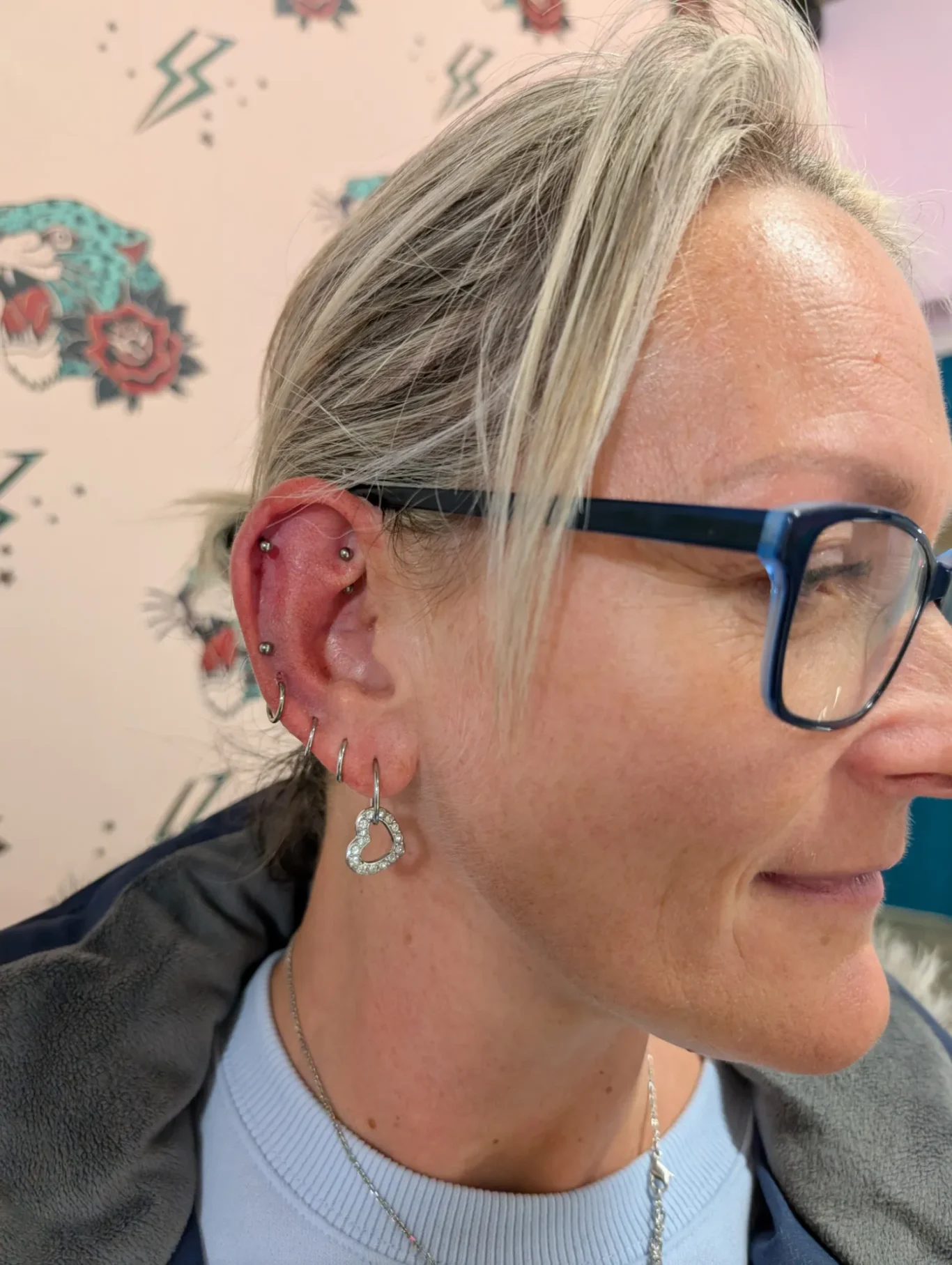 Helix/flat ear piercing