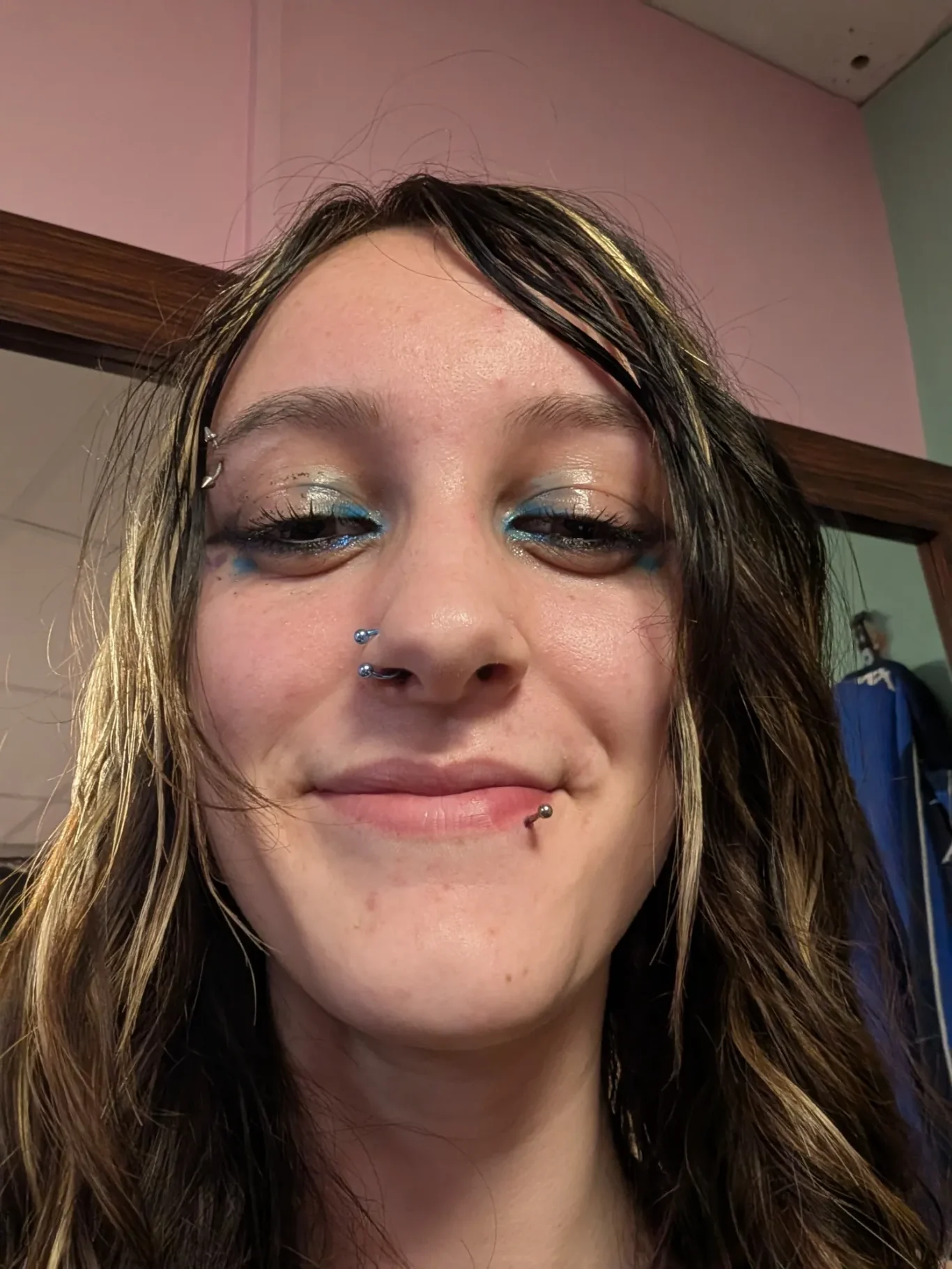 Side Labret Lip Piercing