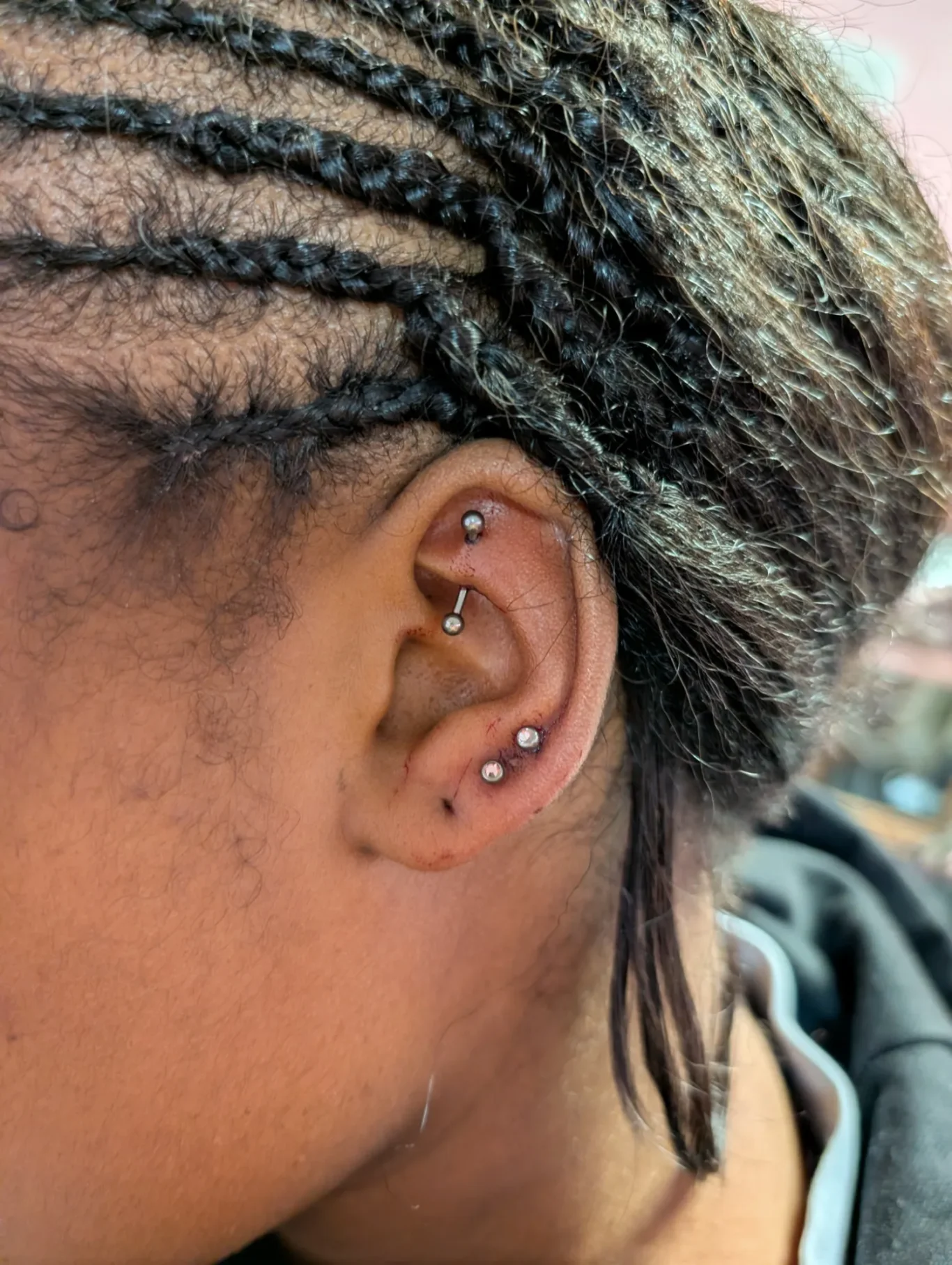 Rook Piercing, Second & Third Lobe Piercings