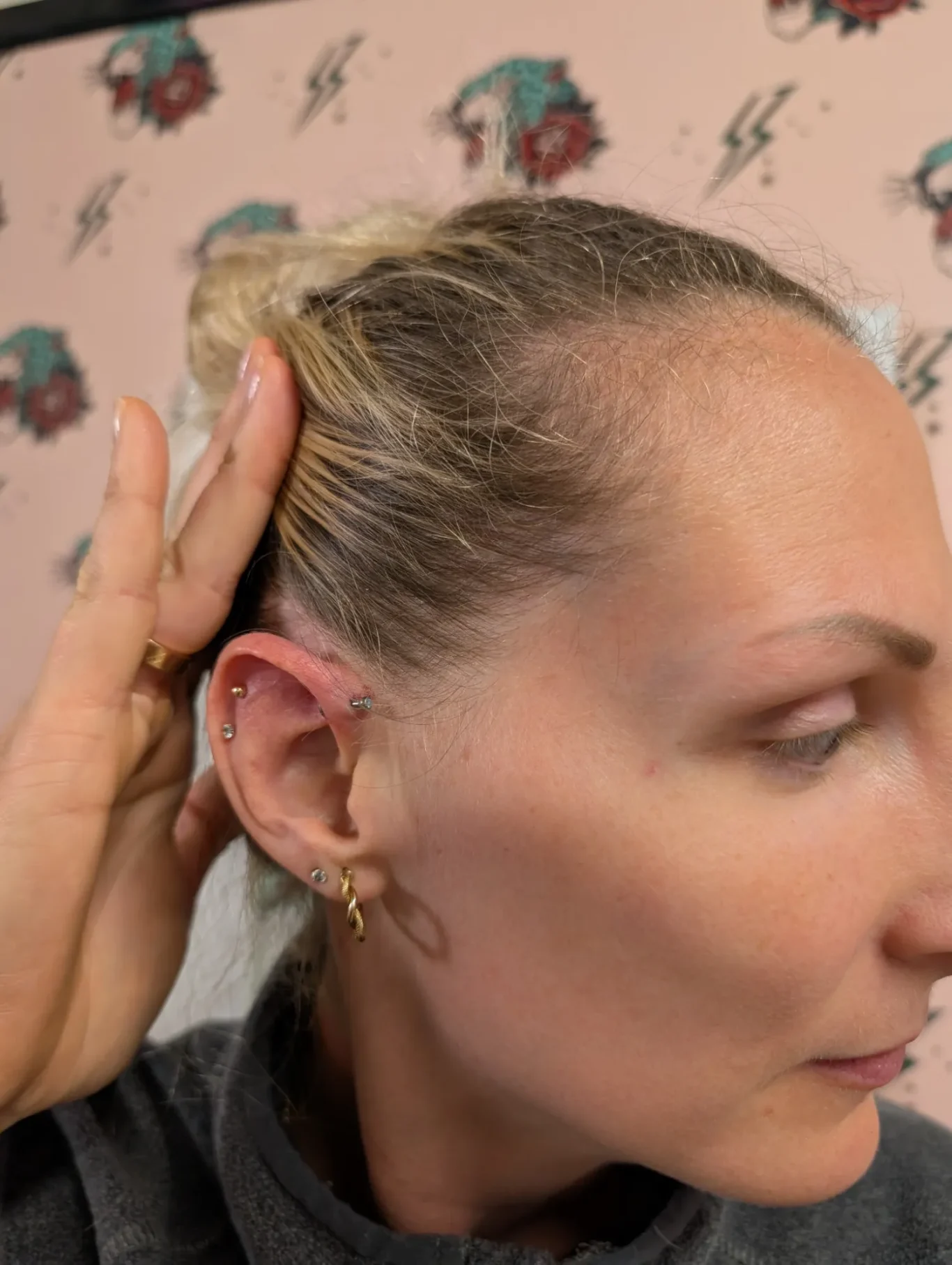 Front Helix ear piercing