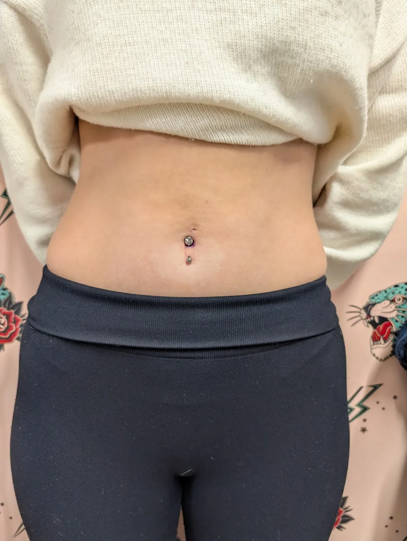 Inverted Navel Piercing / Reverse Belly Button Piercing