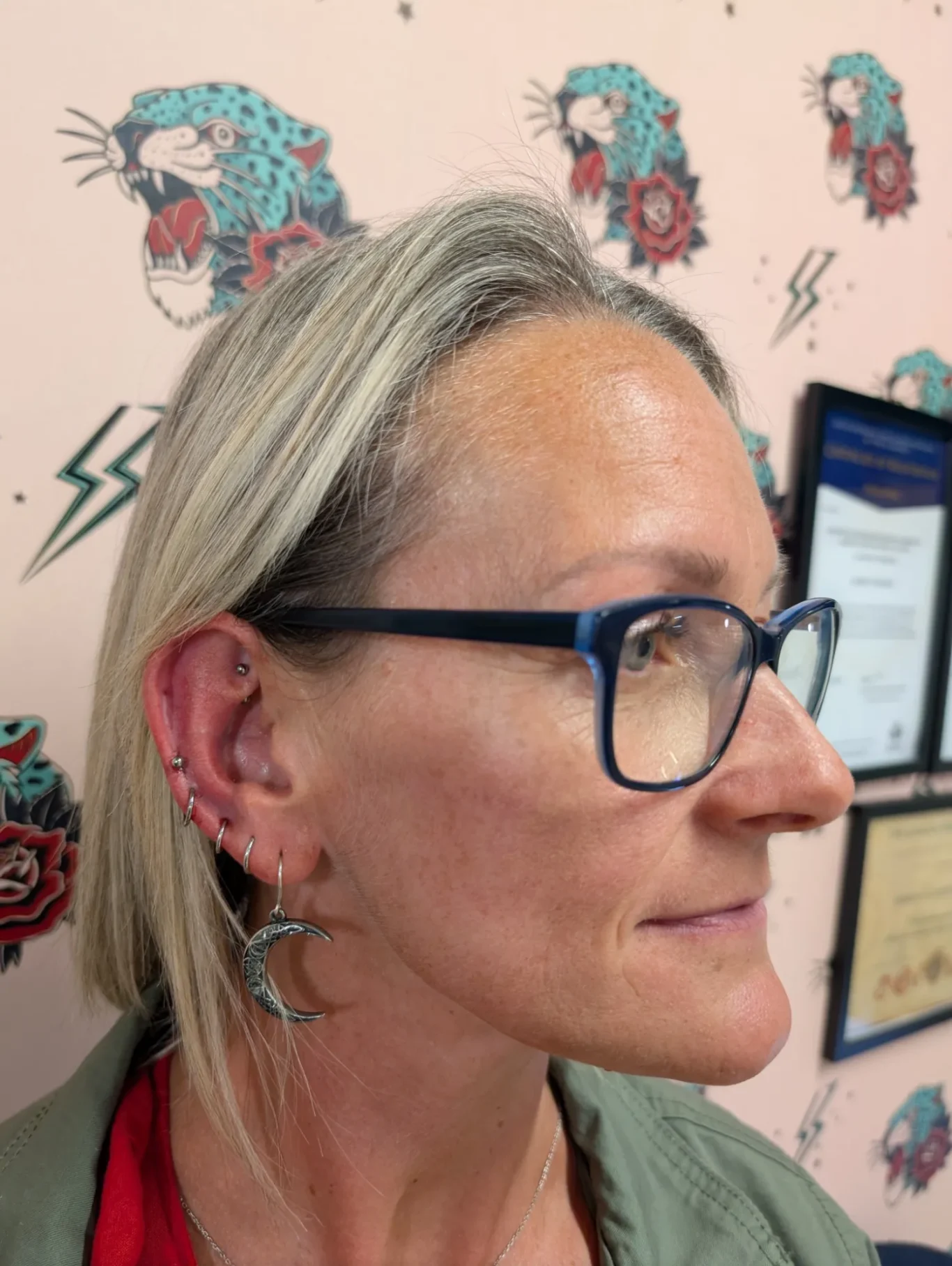 Helix/Flat ear piercing