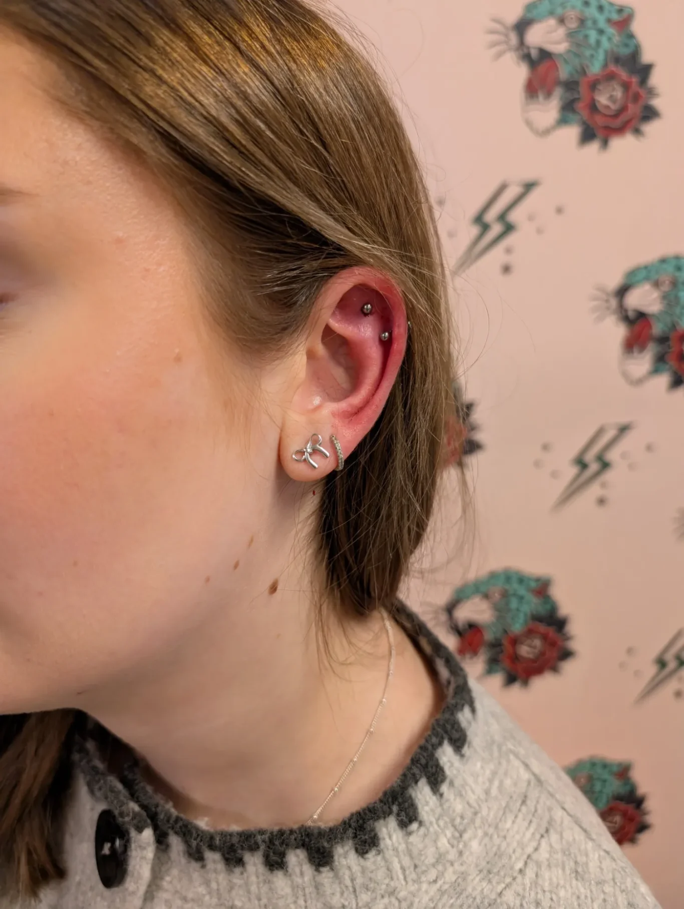 Helix/flat ear piercing